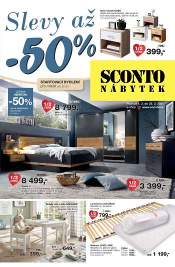 Leták SCONTO NÁBYTEK - 1.3.2021 - 25.3.2021.