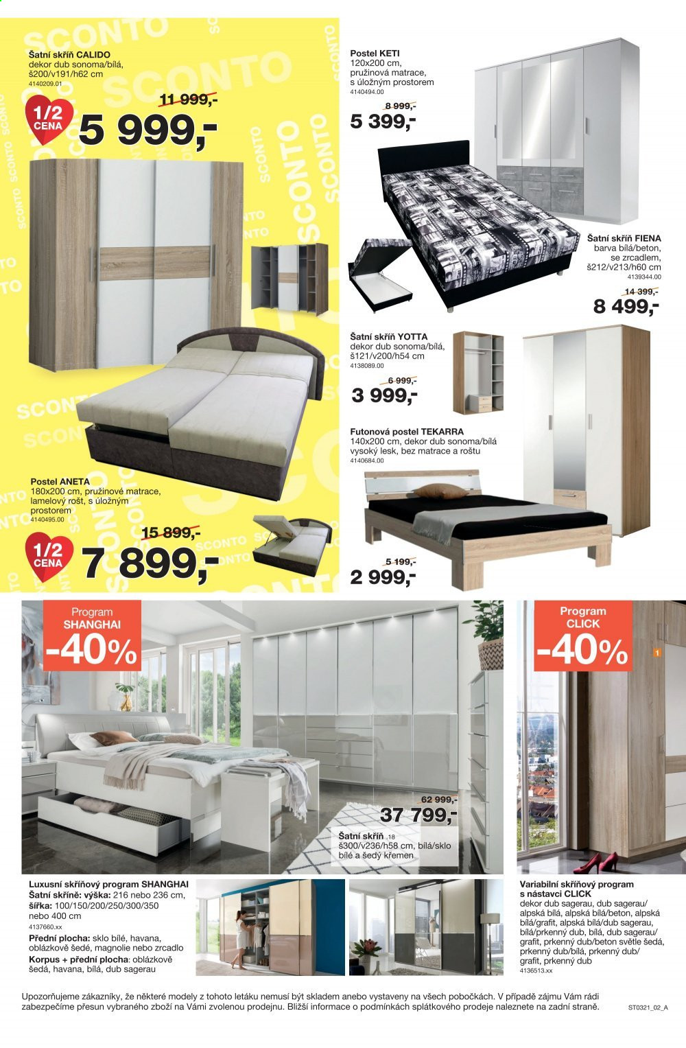 Leták SCONTO NÁBYTEK - 1.3.2021 - 25.3.2021. Strana 2