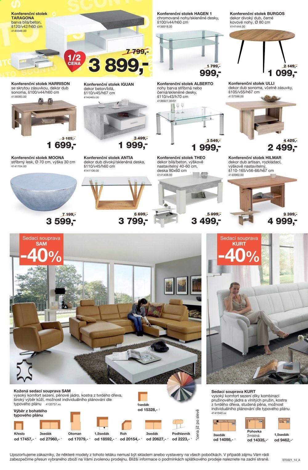 Leták SCONTO NÁBYTEK - 1.3.2021 - 25.3.2021. Strana 14