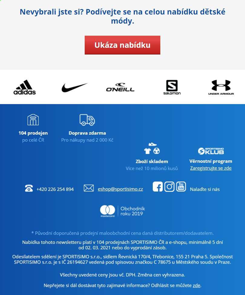 Leták SPORTISIMO - 2.3.2021 - 7.3.2021. Strana 3