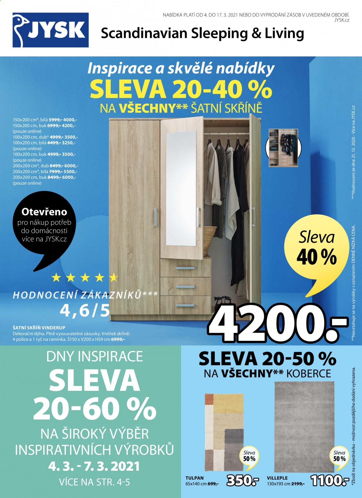 Leták JYSK - 4.3.2021 - 17.3.2021. Strana 1