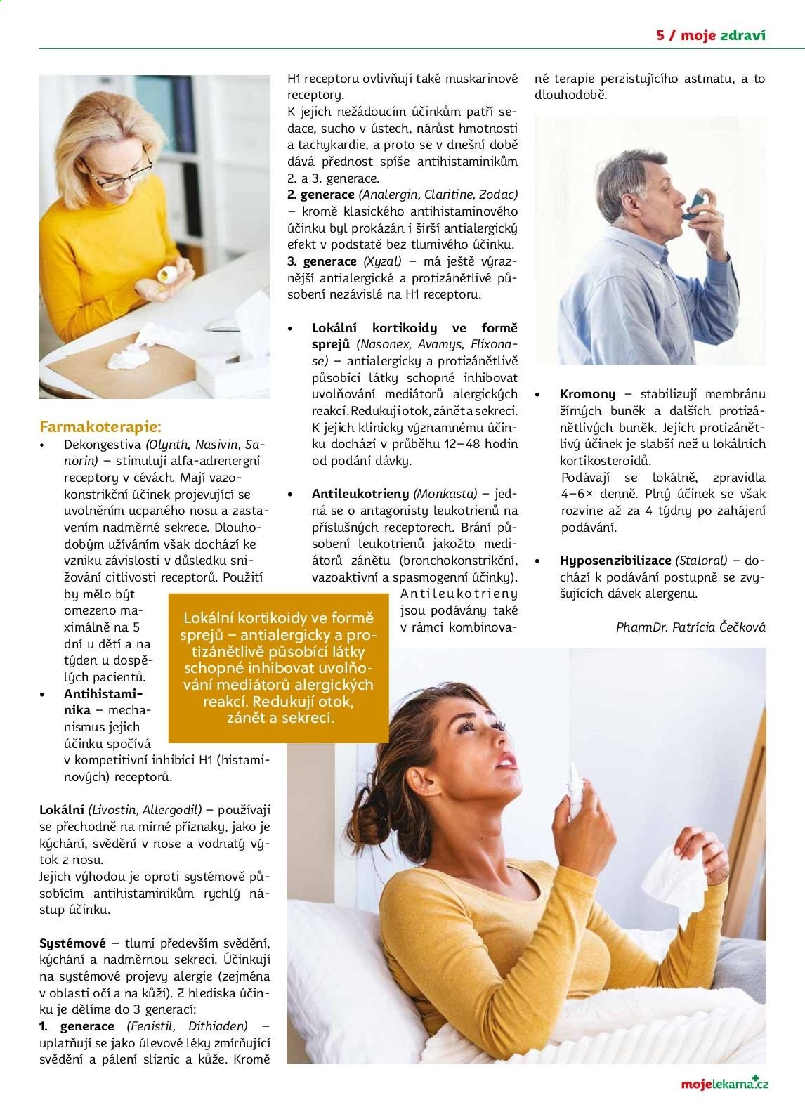 Leták mojelekarna.cz - 1.3.2021 - 30.4.2021. Strana 5