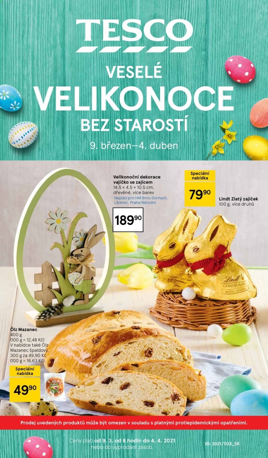 Leták TESCO - 9.3.2021 - 4.4.2021. Strana 1