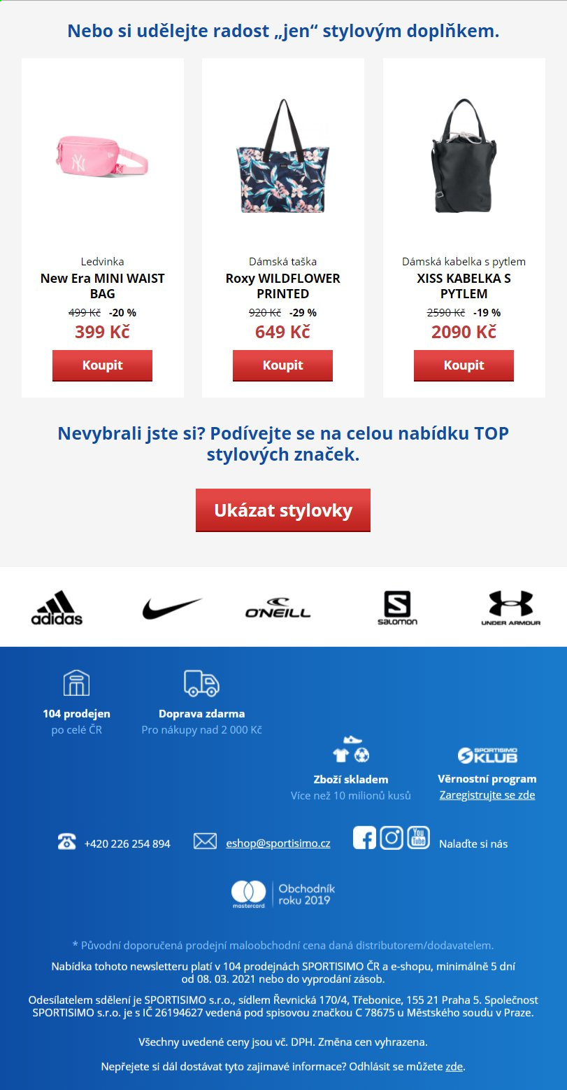 Leták SPORTISIMO - 8.3.2021 - 13.3.2021. Strana 3