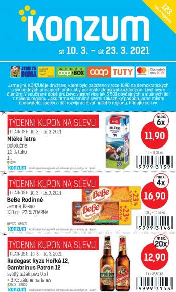 Leták Konzum - 10.3.2021 - 23.3.2021.