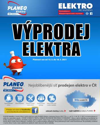 Leták PLANEO Elektro - 15.3.2021 - 18.3.2021.