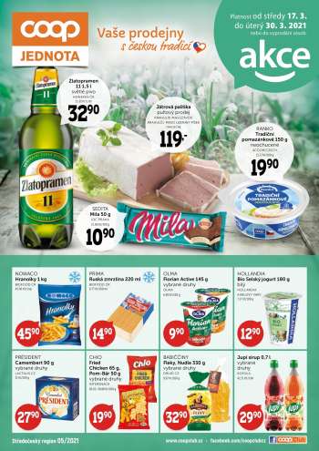 Leták coop JEDNOTA - 17.3.2021 - 30.3.2021.