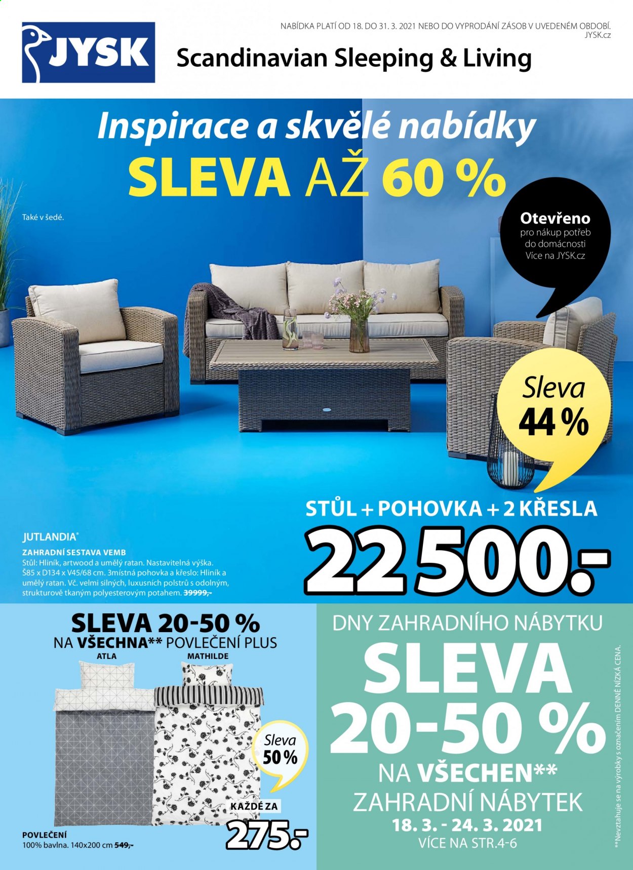 Leták JYSK - 18.3.2021 - 31.3.2021. Strana 1