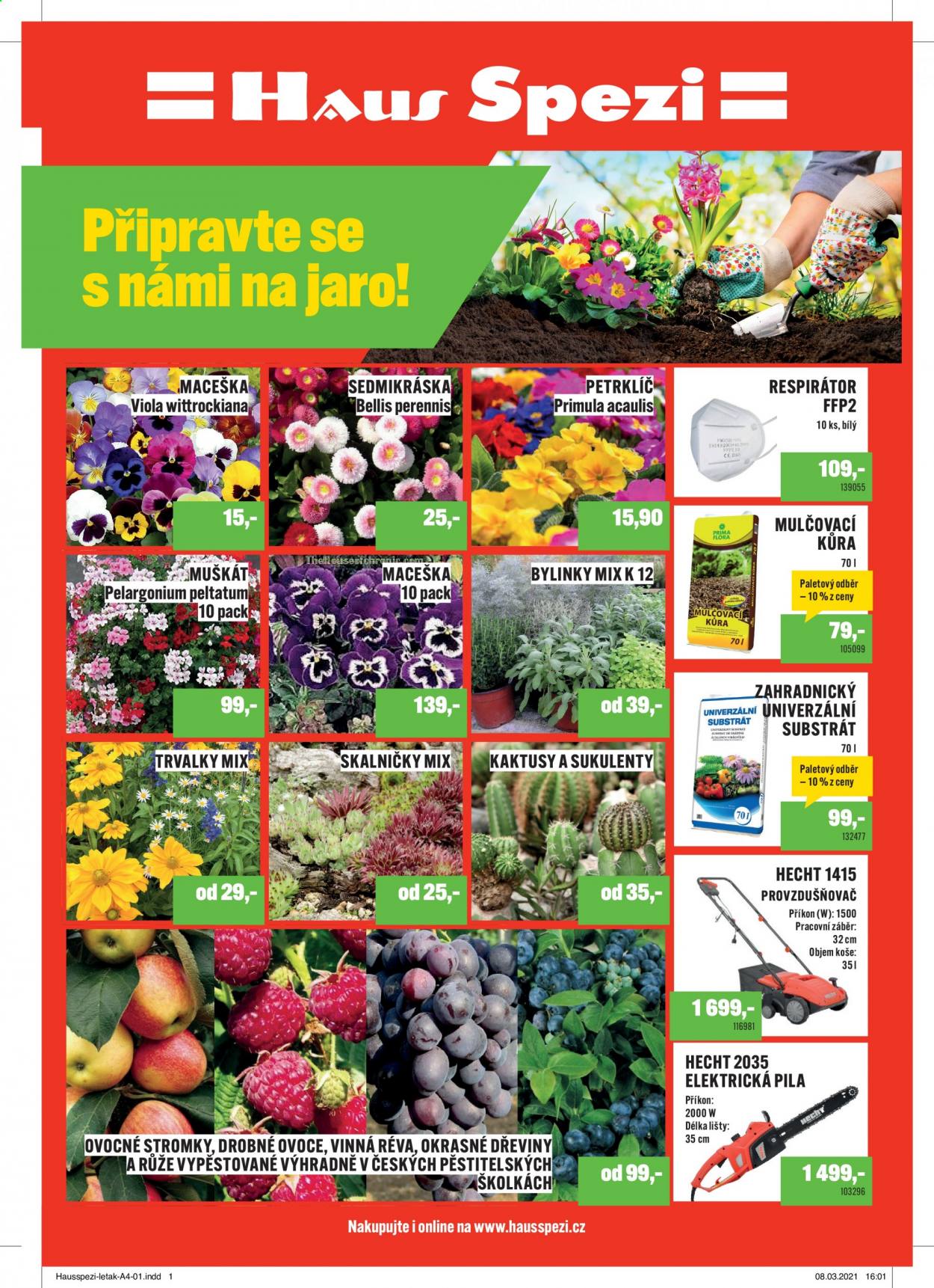 Leták Haus Spezi - 15.3.2021 - 9.4.2021. Strana 1