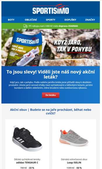 Leták SPORTISIMO - 21.3.2021 - 26.3.2021.