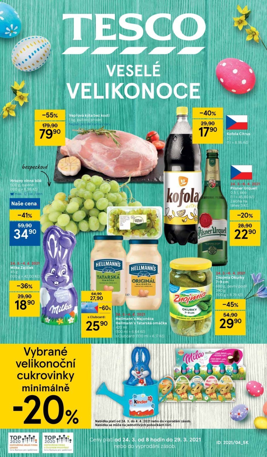 Leták TESCO - 24.3.2021 - 29.3.2021. Strana 1