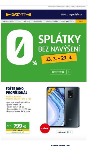 Leták DATART - 23.3.2021 - 29.3.2021.