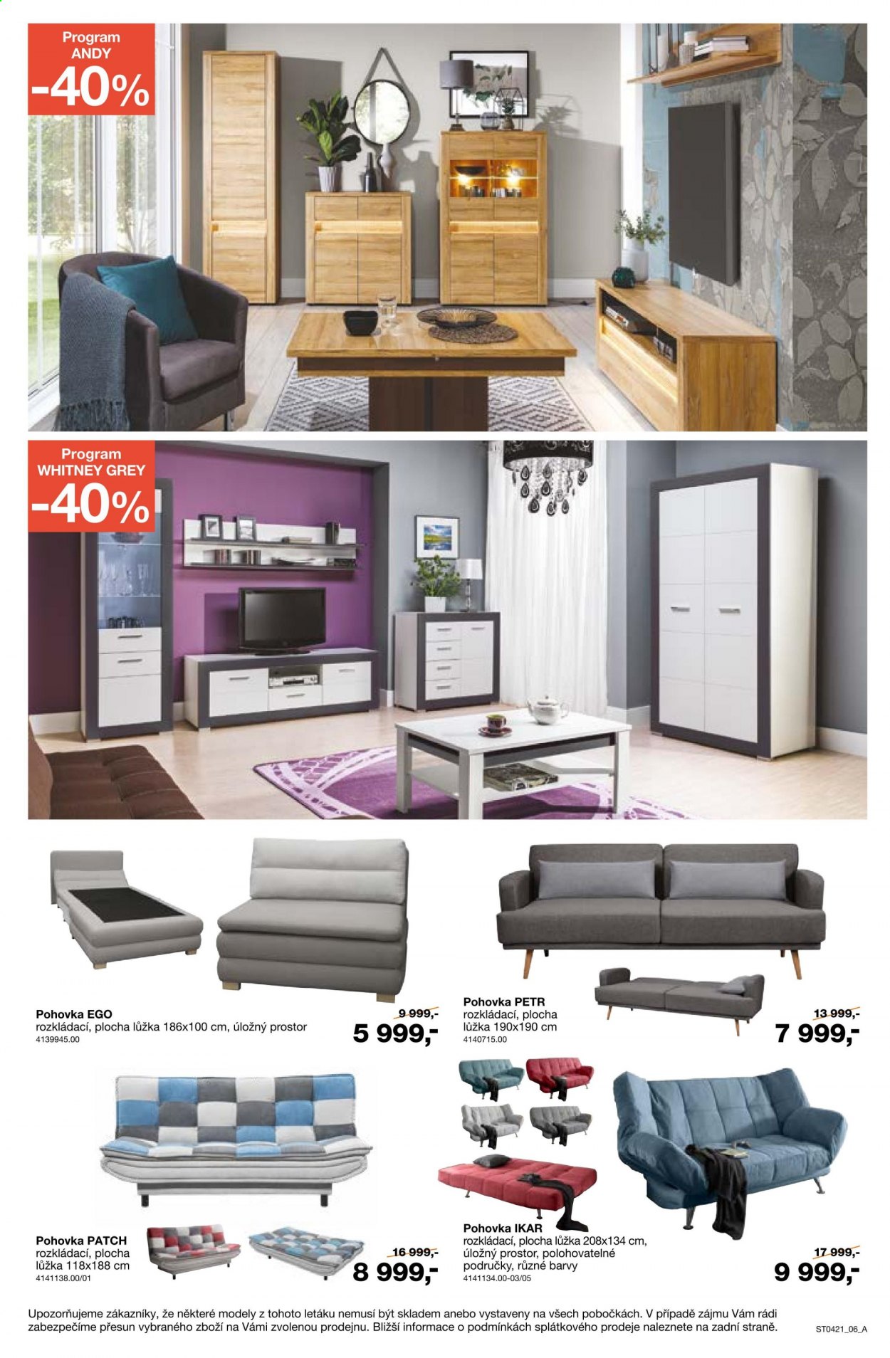 Leták SCONTO NÁBYTEK - 26.3.2021 - 22.4.2021. Strana 6