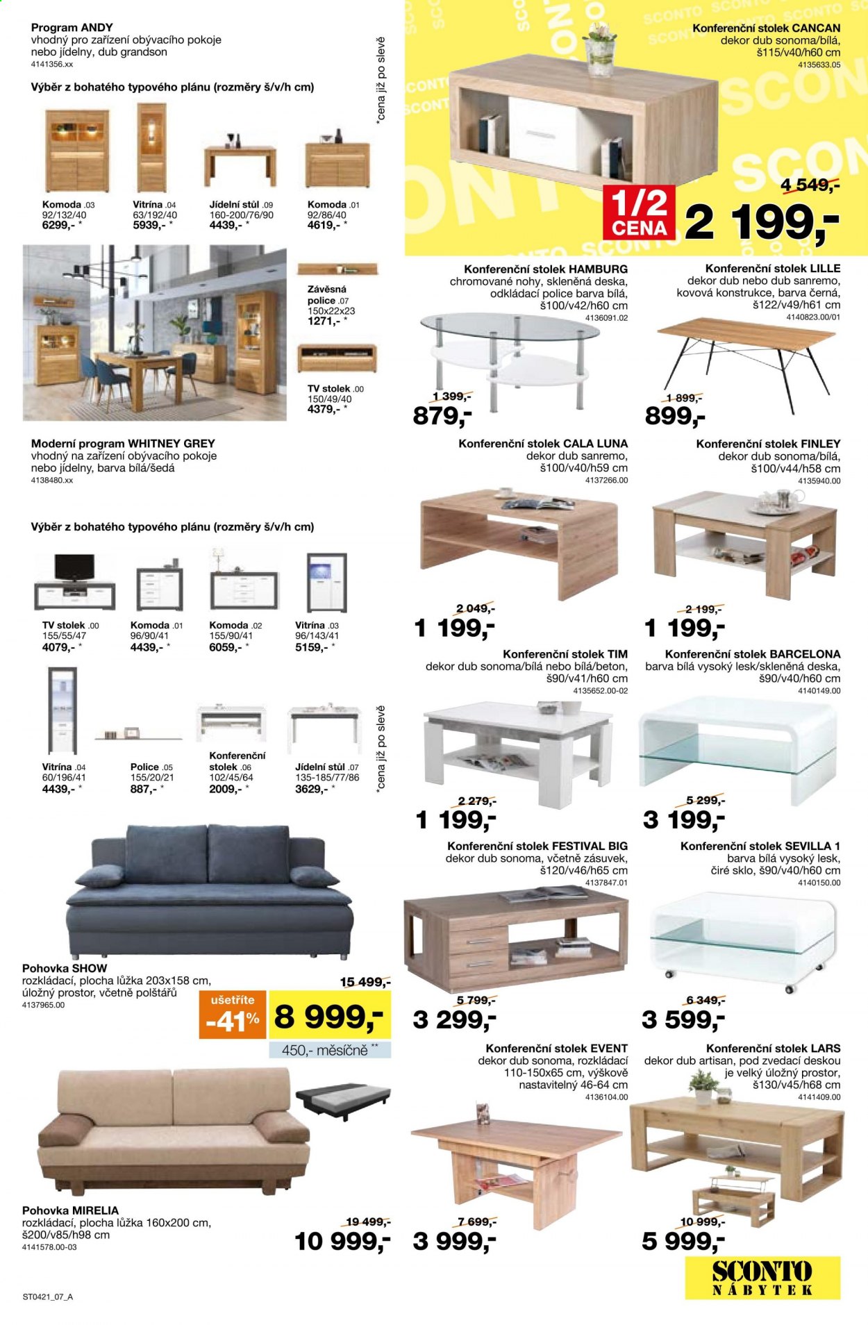 Leták SCONTO NÁBYTEK - 26.3.2021 - 22.4.2021. Strana 7