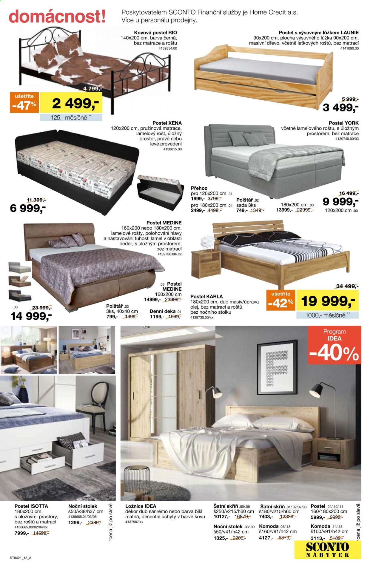Leták SCONTO NÁBYTEK - 26.3.2021 - 22.4.2021. Strana 15