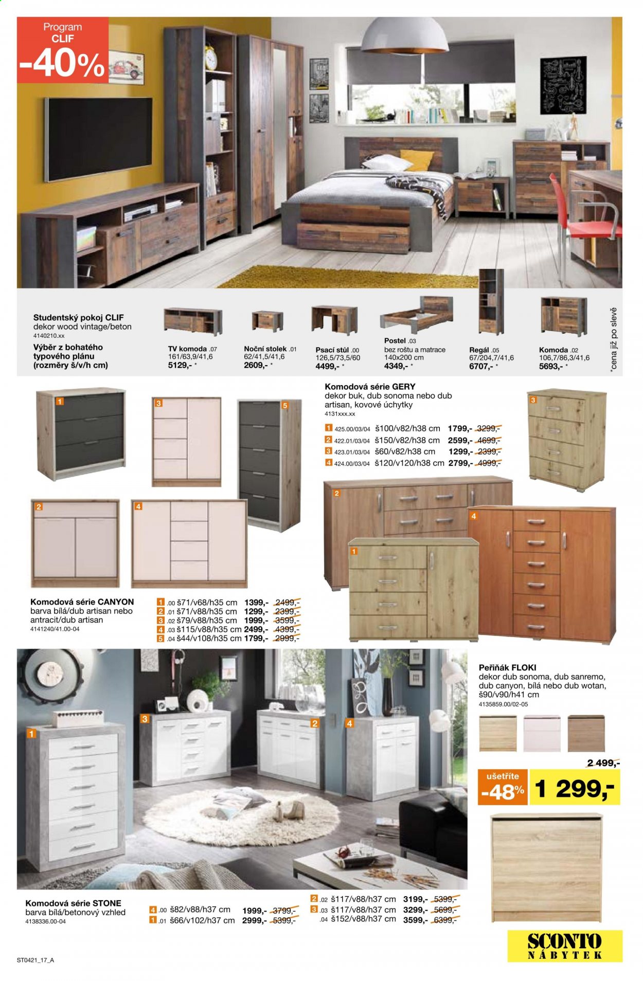 Leták SCONTO NÁBYTEK - 26.3.2021 - 22.4.2021. Strana 17