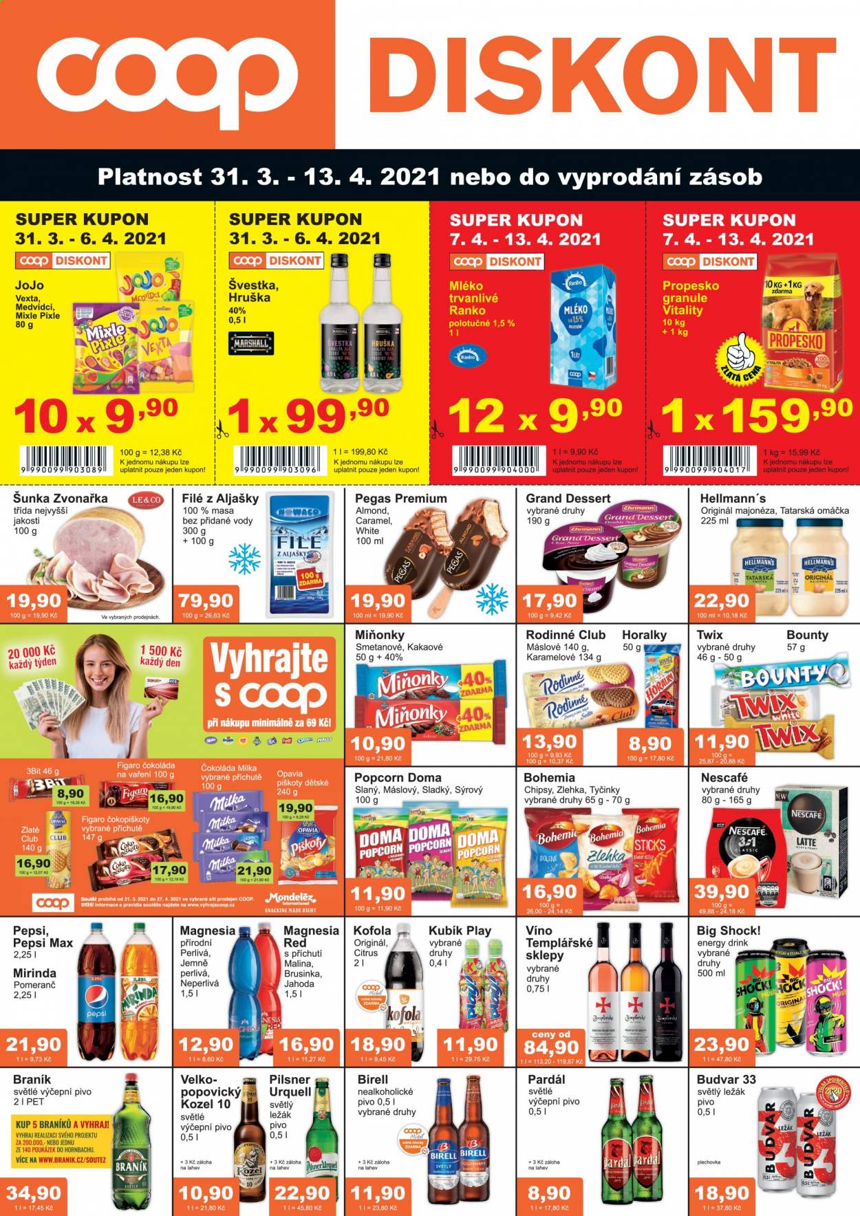 Leták coop DISKONT - 31.3.2021 - 13.4.2021. Strana 1