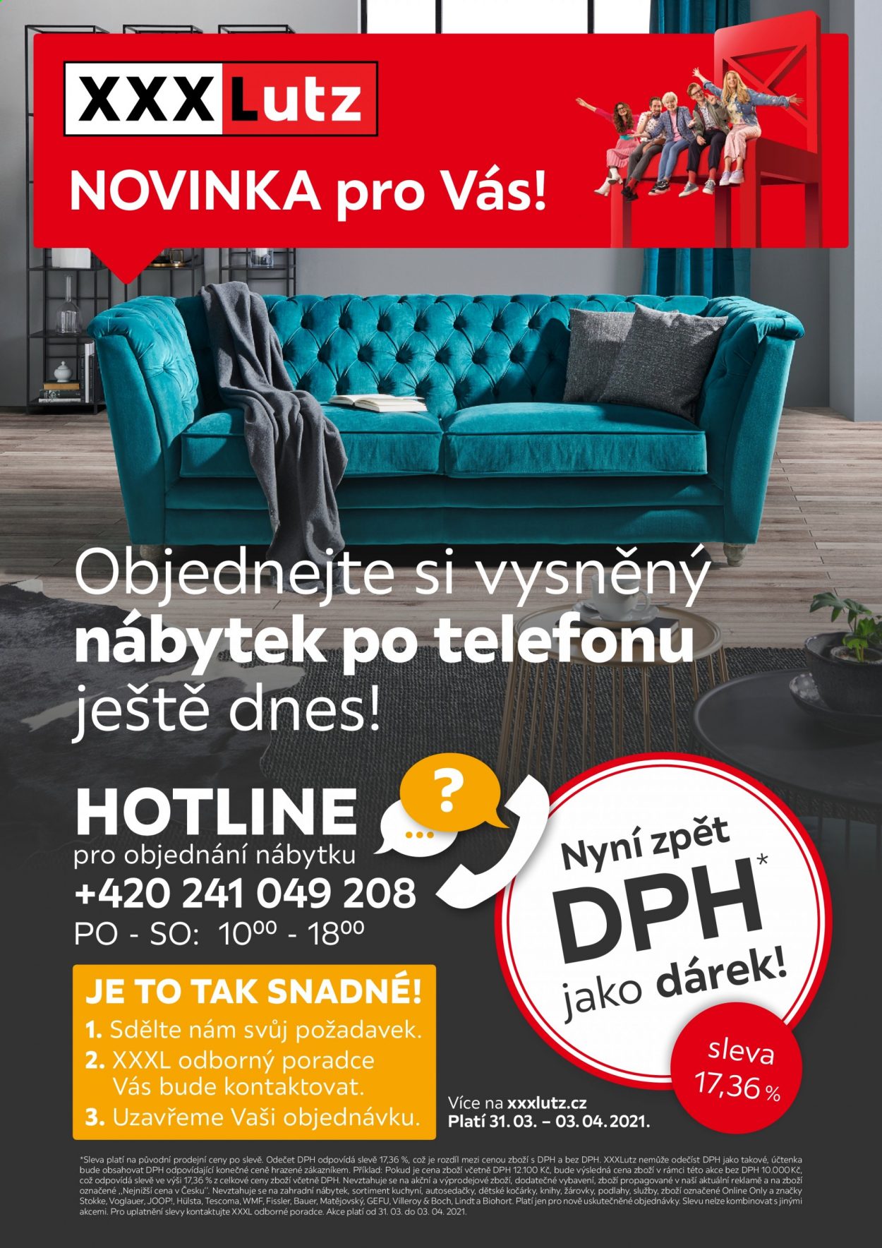 Leták XXXLutz - 31.3.2021 - 3.4.2021. Strana 1