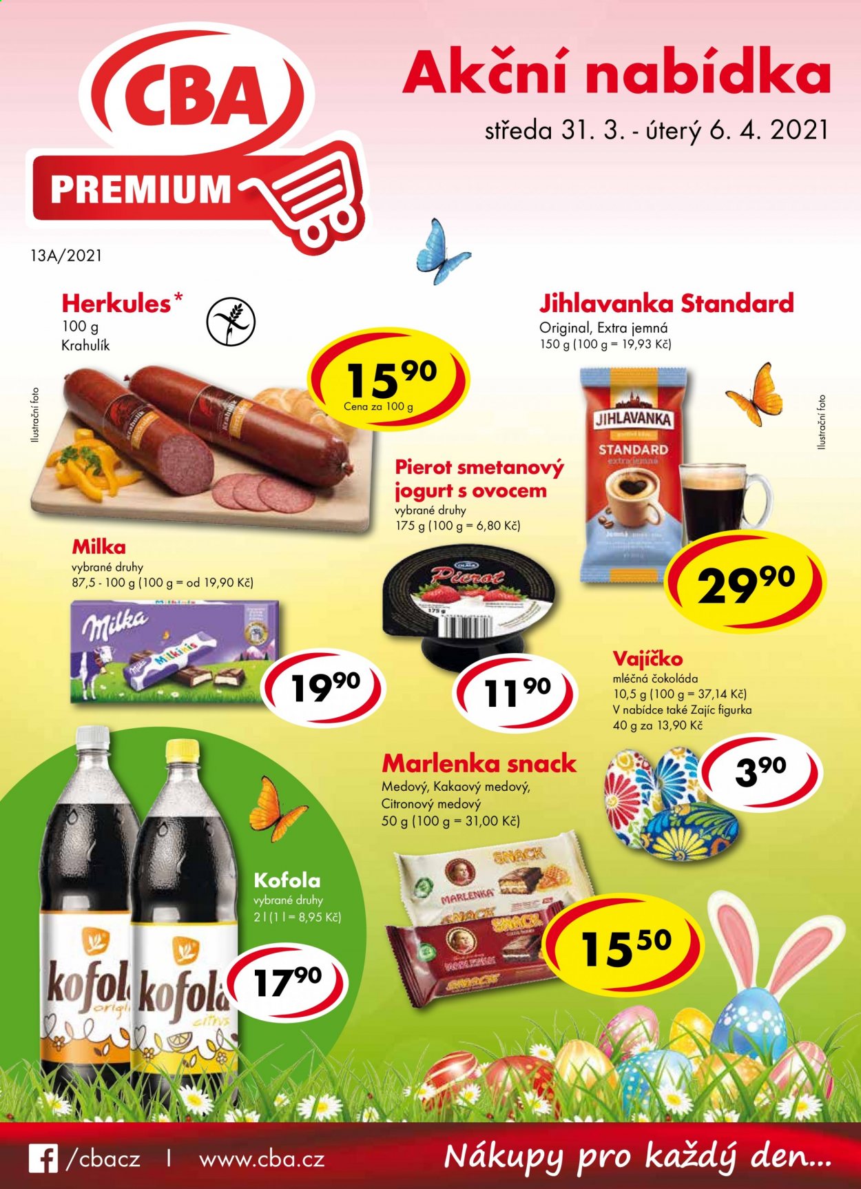 Leták CBA Premium - 31.3.2021 - 6.4.2021. Strana 1