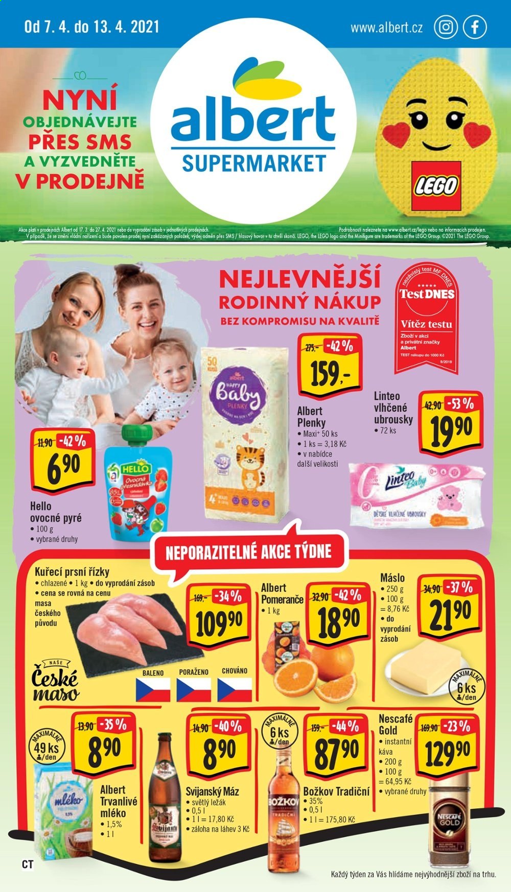 Leták Albert Supermarket - 7.4.2021 - 13.4.2021. Strana 1