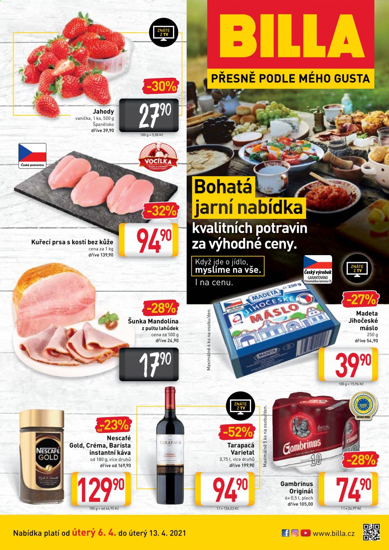 Leták BILLA - 6.4.2021 - 13.4.2021. Strana 1