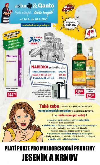 Leták Astur & Qanto velkoobchod - 14.4.2021 - 28.4.2021.