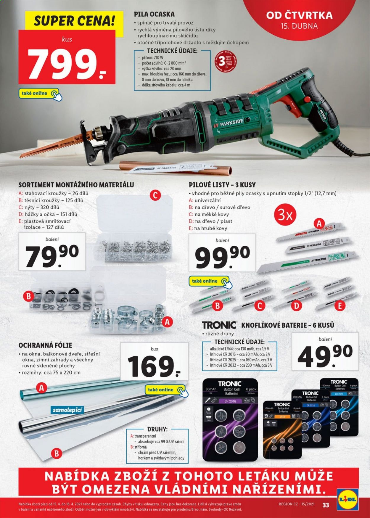 Leták Lidl - 12.4.2021 - 18.4.2021. Strana 33