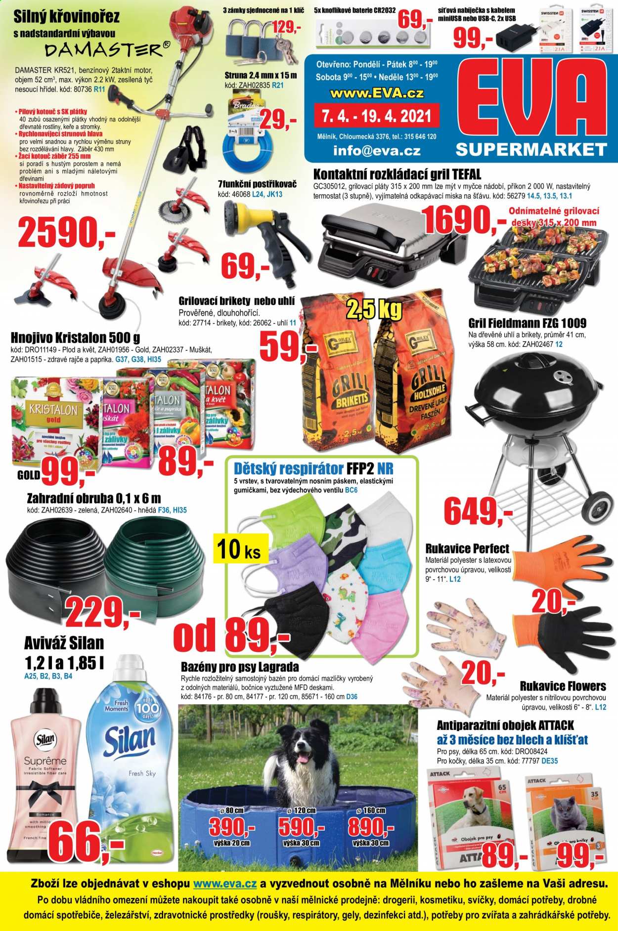 Leták EVA supermarket - 7.4.2021 - 19.4.2021. Strana 1