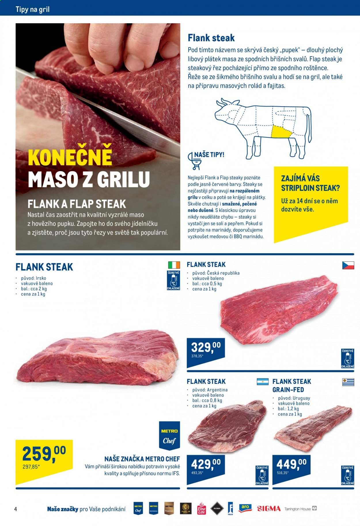 thumbnail - Leták MAKRO - 14.4.2021 - 27.4.2021 - Produkty v akci - flank steak, steak. Strana 4.