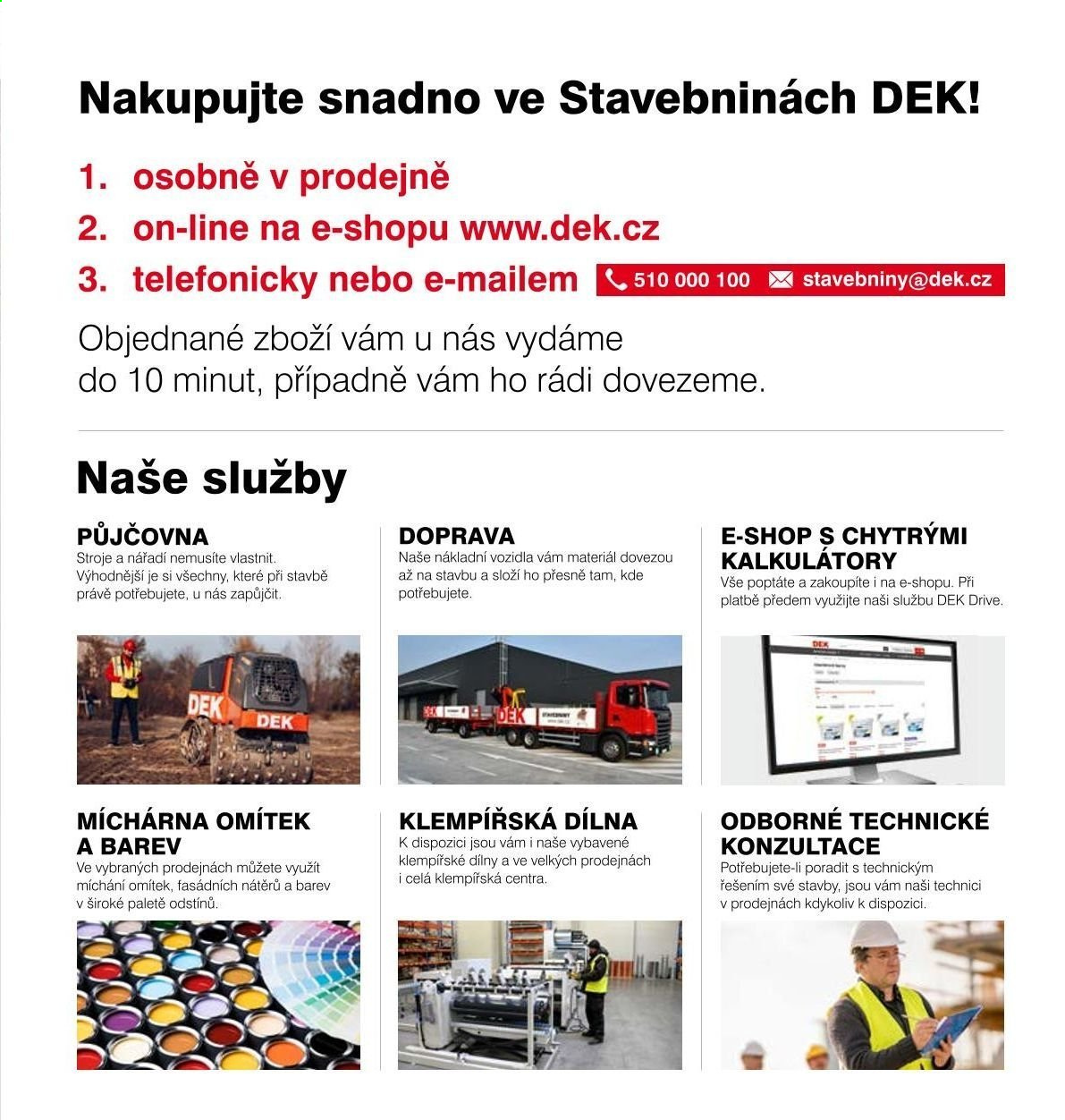 Leták DEK. Strana 3