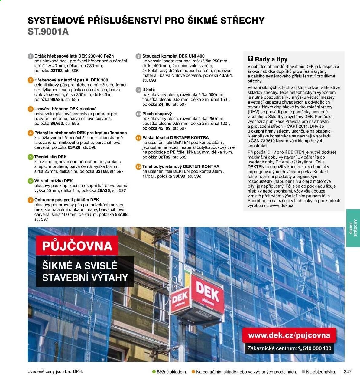 Leták DEK. Strana 249