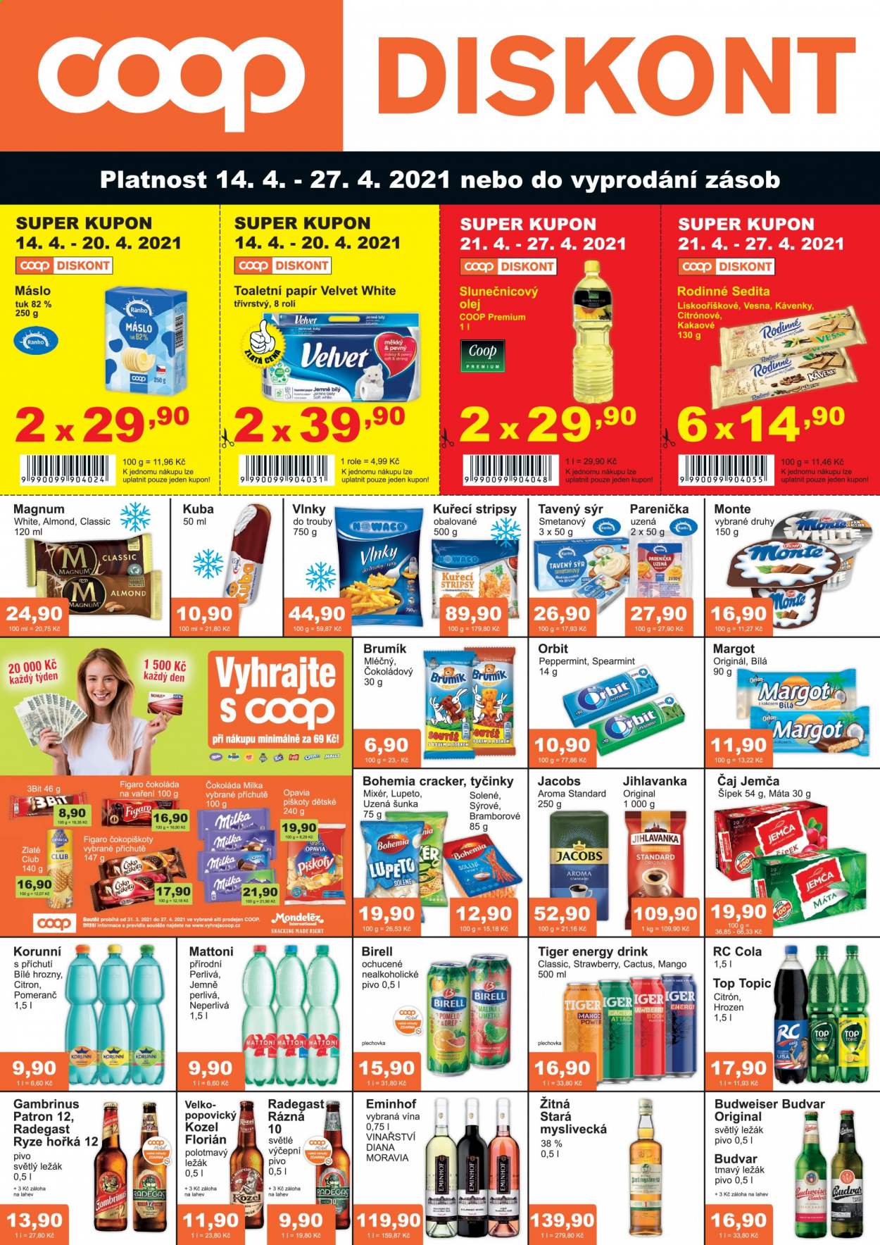 Leták coop DISKONT - 14.4.2021 - 27.4.2021. Strana 1