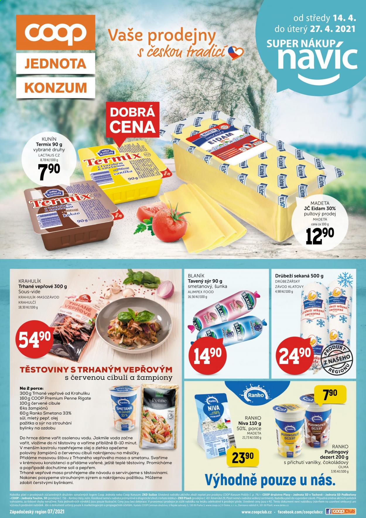 Leták coop JEDNOTA - 14.4.2021 - 27.4.2021. Strana 1