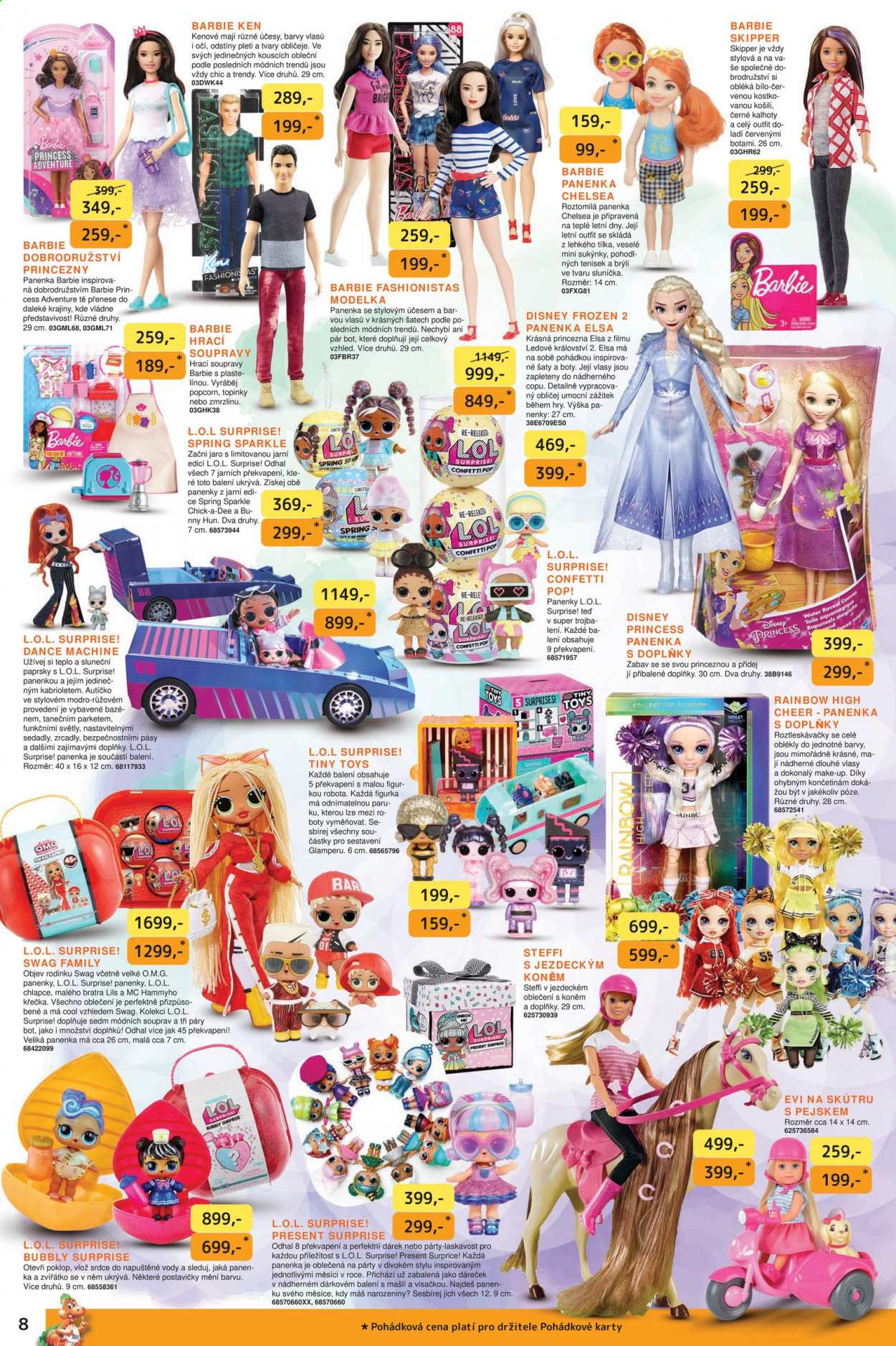 thumbnail - Leták DRÁČIK - 16.4.2021 - 30.6.2021 - Produkty v akci - Ledové království, figurka, Barbie, Disney, princezna, panenka, zvířátko, autíčko, L.O.L. Surprise. Strana 8.