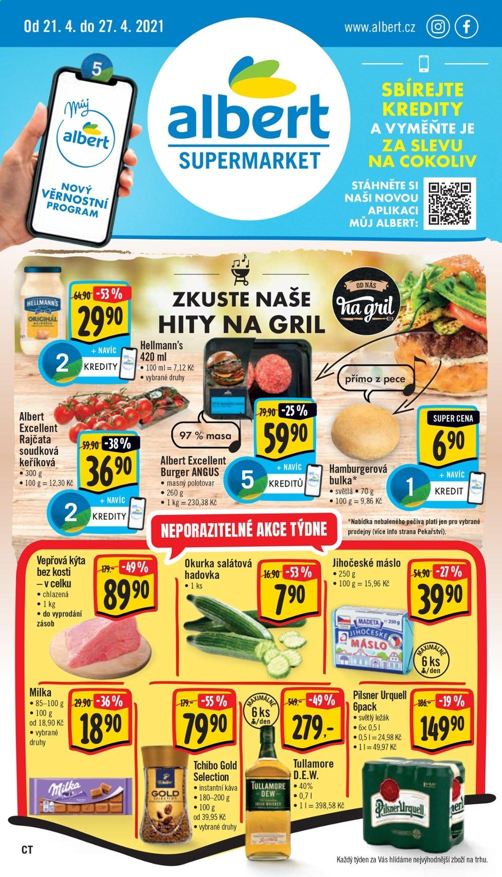 Leták Albert Supermarket - 21.4.2021 - 27.4.2021. Strana 1