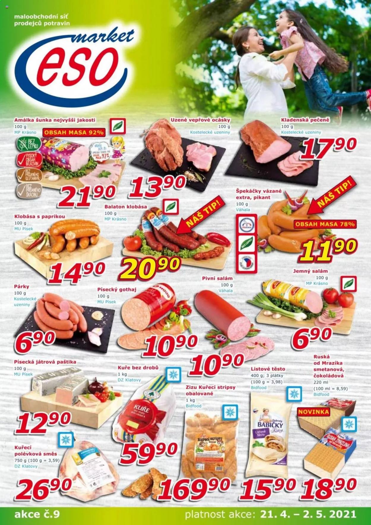 Leták ESO MARKET - 21.4.2021 - 2.5.2021. Strana 1