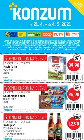 Leták Konzum - 21.4.2021 - 4.5.2021.