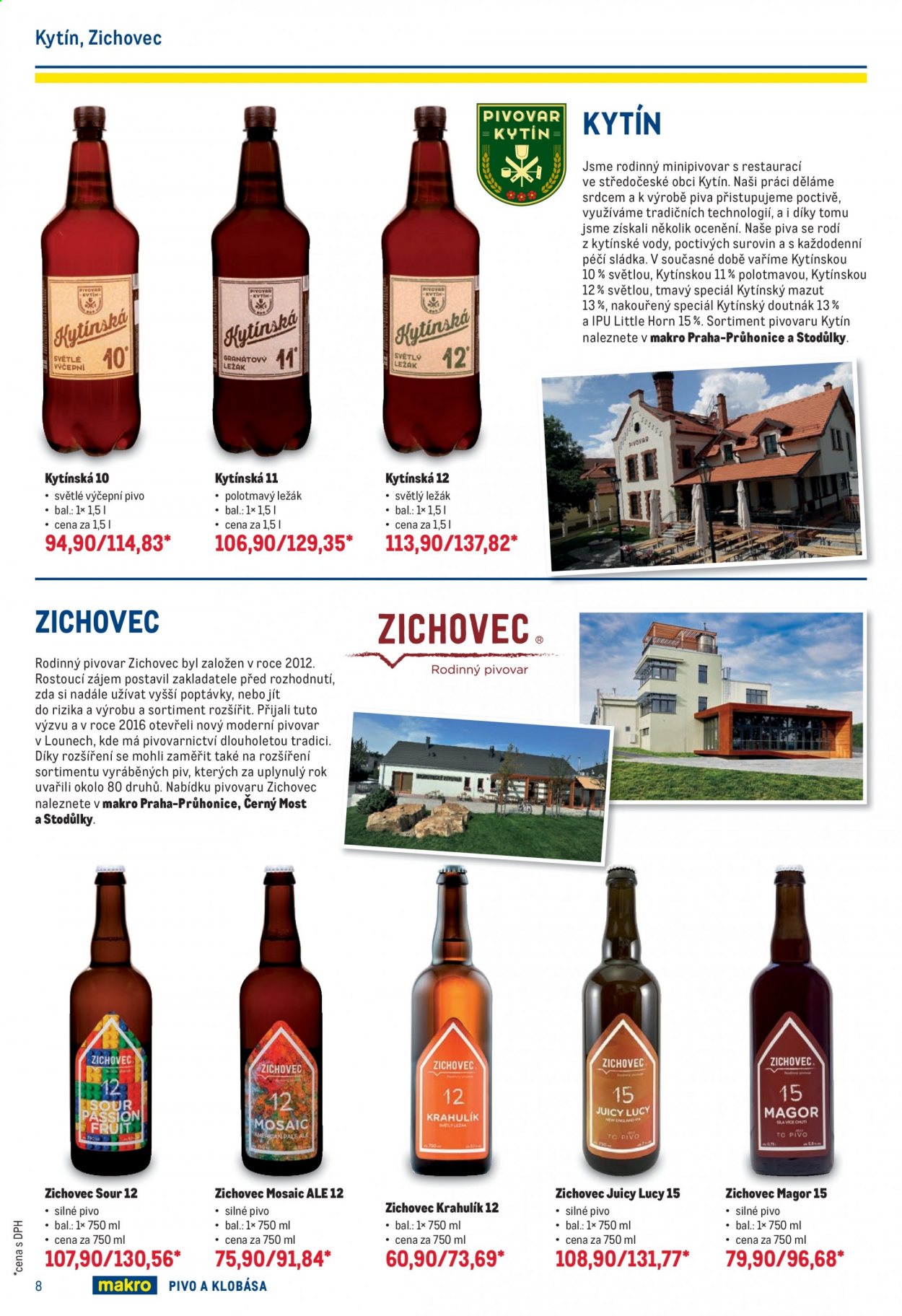 thumbnail - Leták MAKRO - 28.4.2021 - 25.5.2021 - Produkty v akci - klobása, Krahulík, mošt, černé pivo, světlé pivo, světlý ležák, ležák, pivo, alkohol. Strana 8.