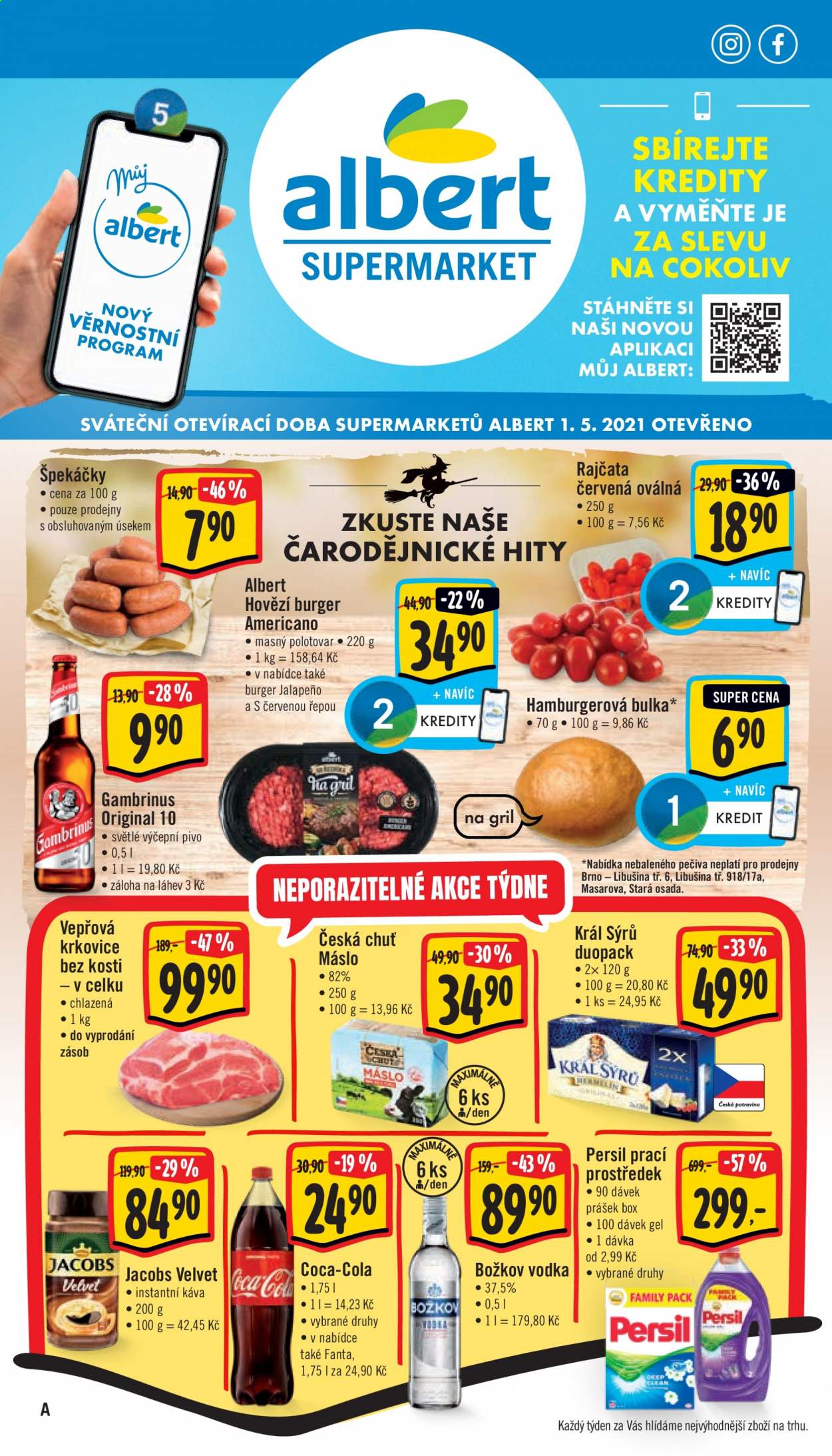 Leták Albert Supermarket - 28.4.2021 - 4.5.2021. Strana 1