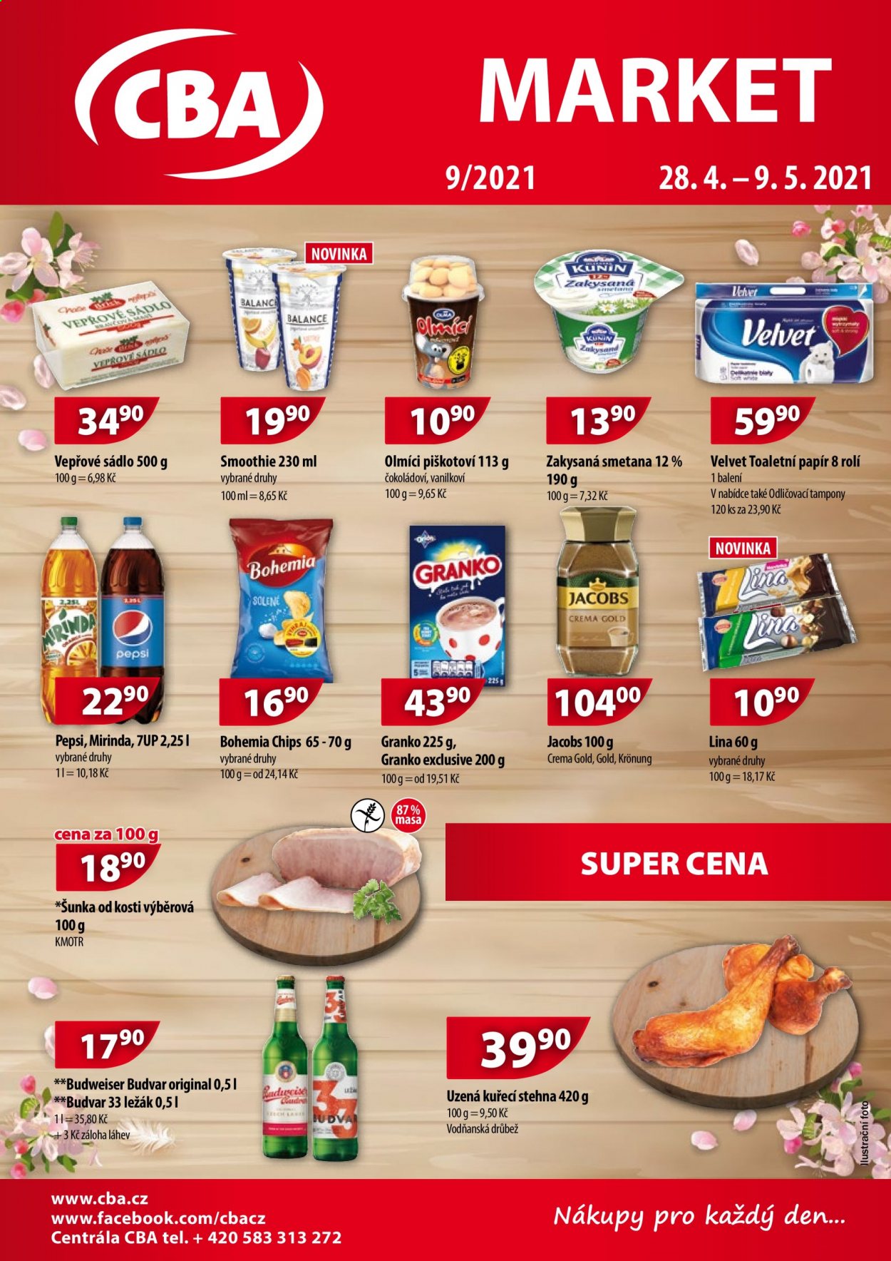Leták CBA market - 28.4.2021 - 9.5.2021. Strana 1