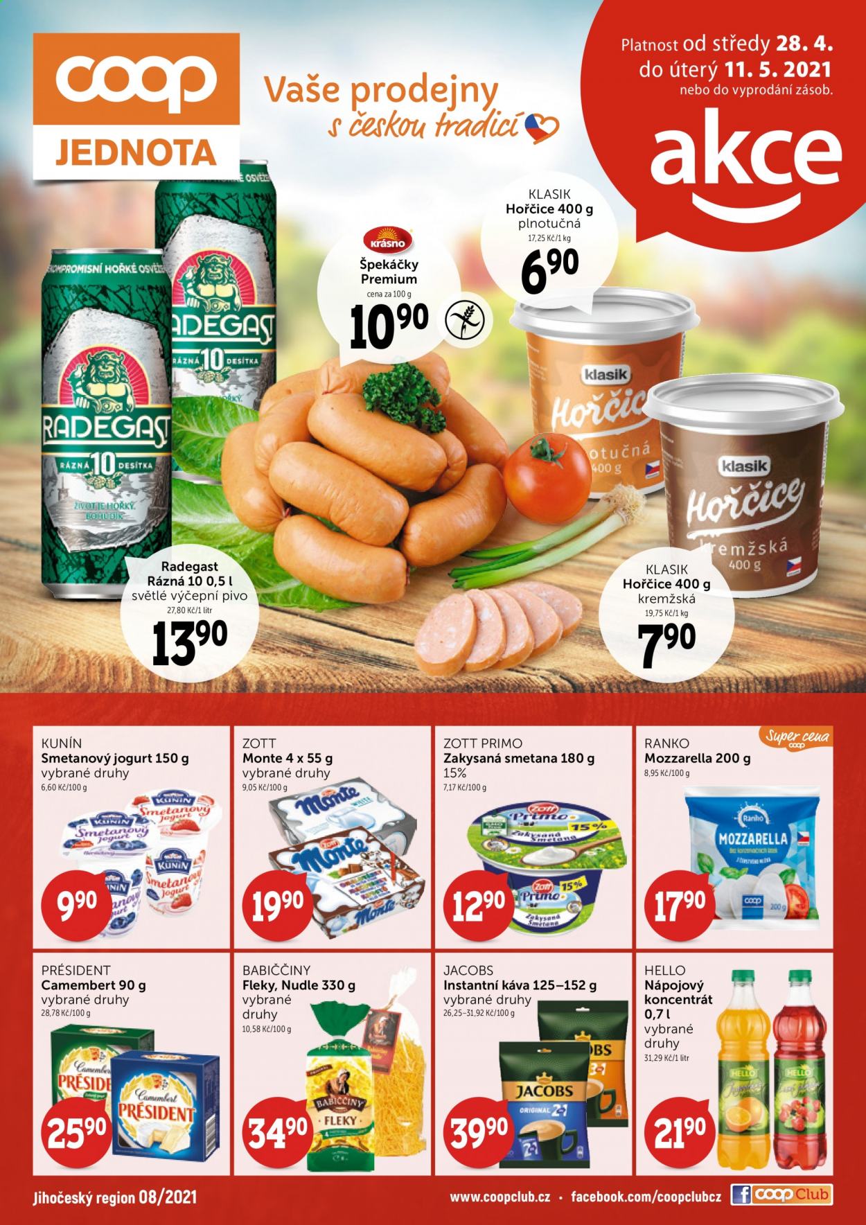 Leták coop JEDNOTA - 28.4.2021 - 11.5.2021. Strana 1