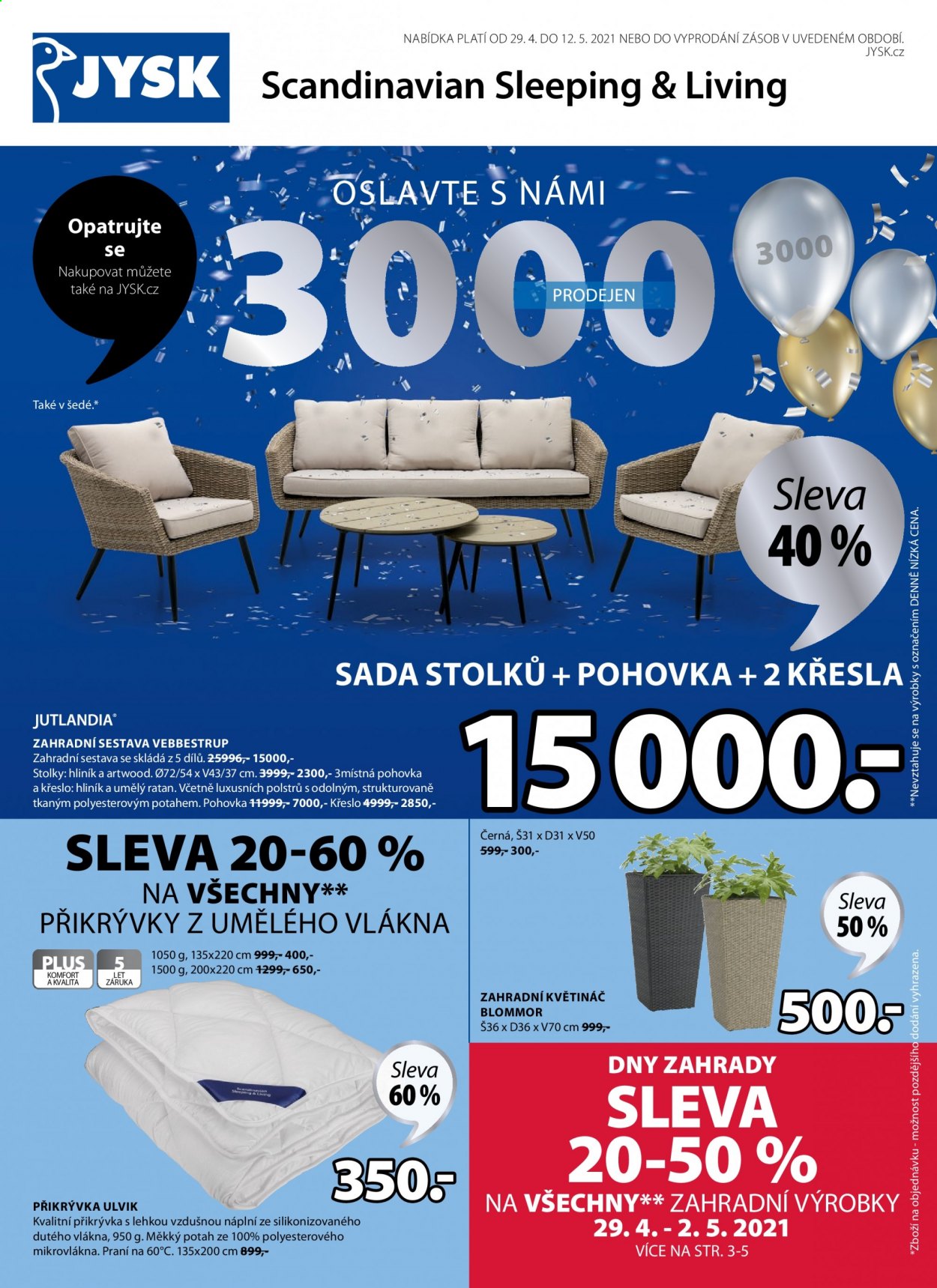 Leták JYSK - 29.4.2021 - 12.5.2021. Strana 1
