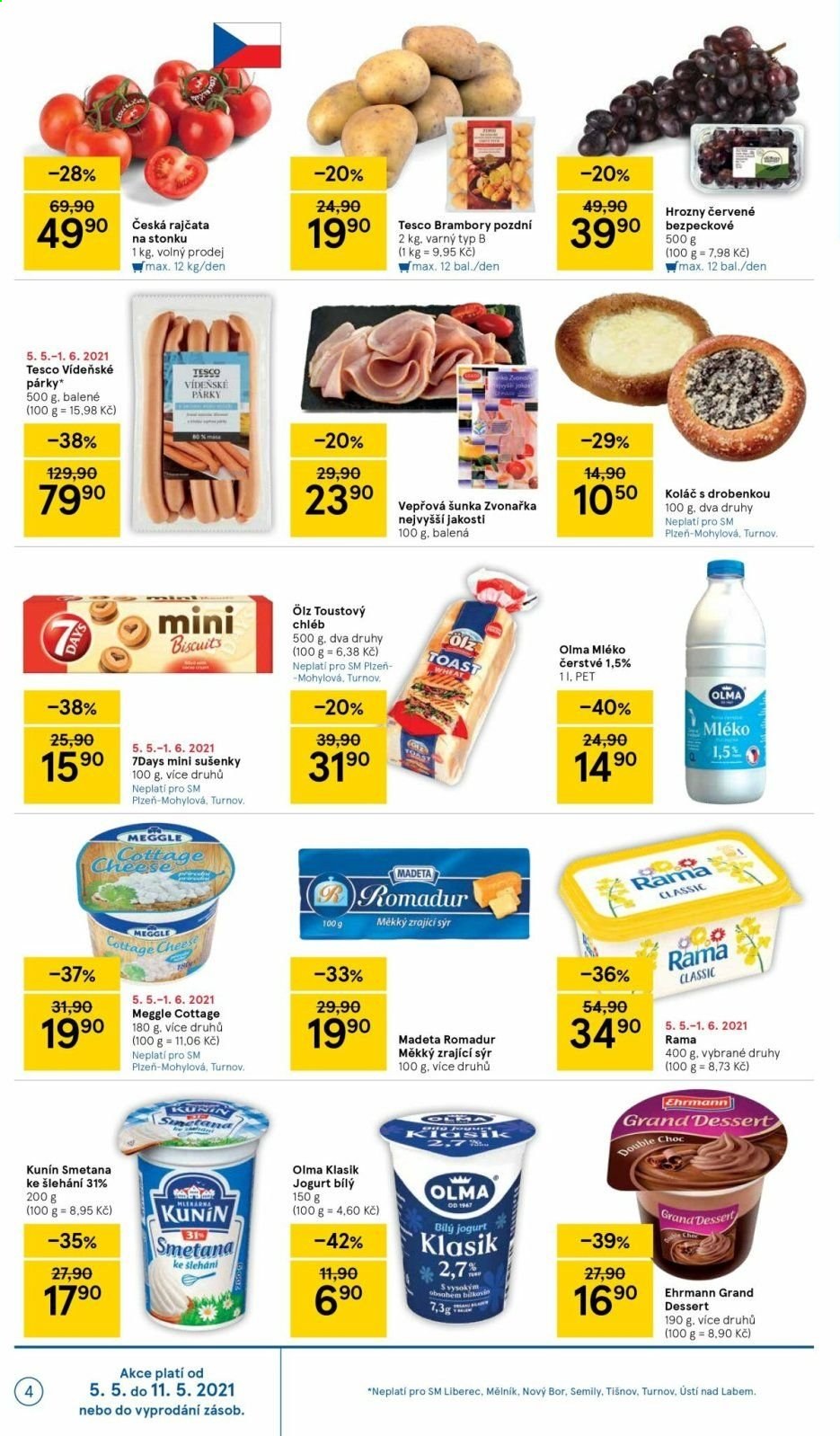 Leták TESCO supermarket - 5.5.2021 - 11.5.2021. Strana 4