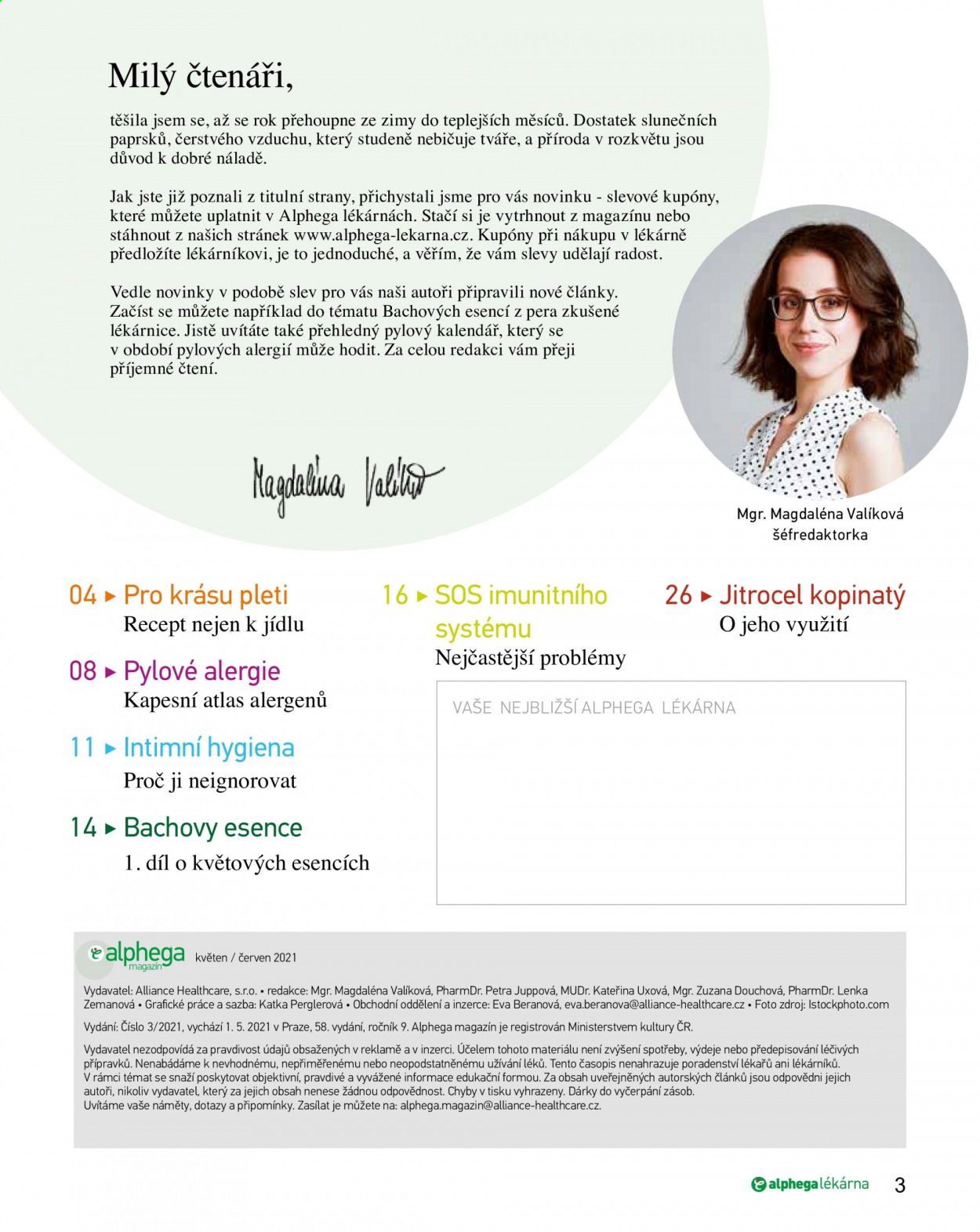 Leták Alphega lékárna - 1.5.2021 - 30.6.2021. Strana 3