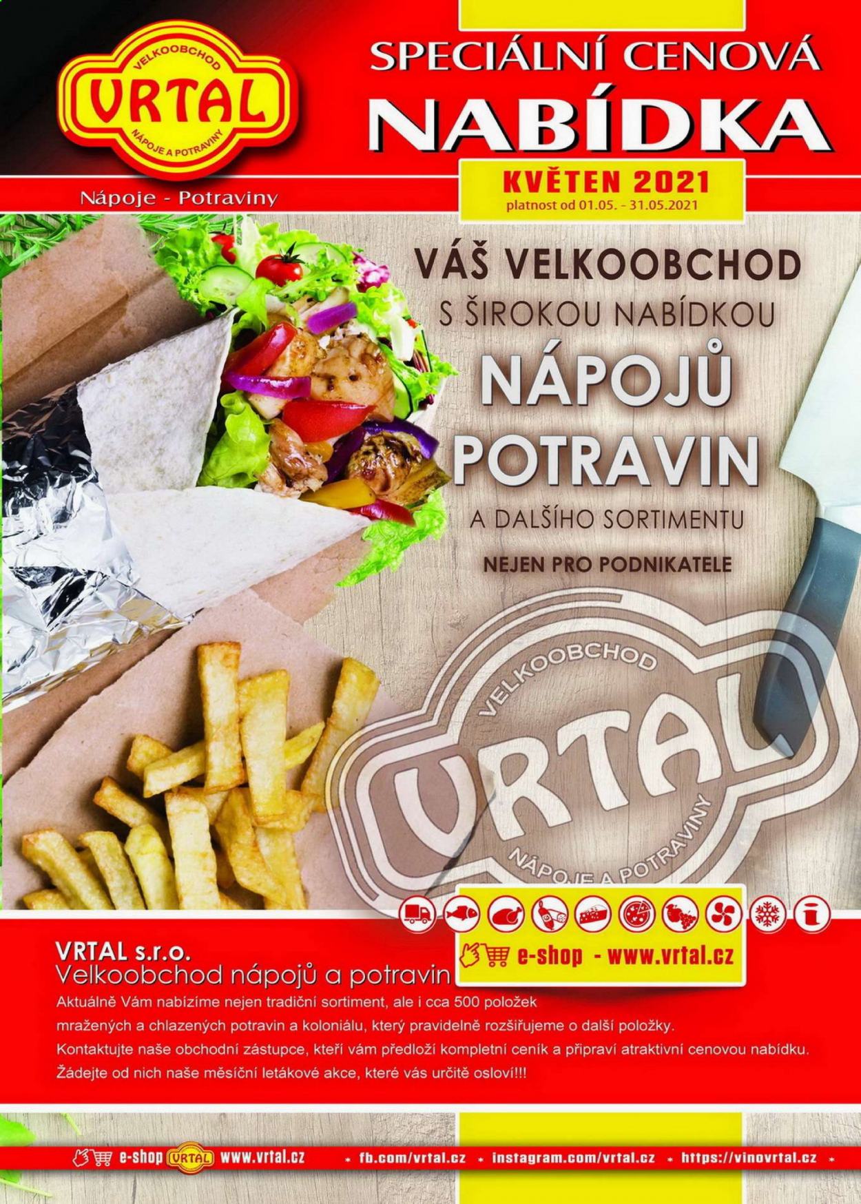 Leták Vrtal - 1.5.2021 - 31.5.2021. Strana 1