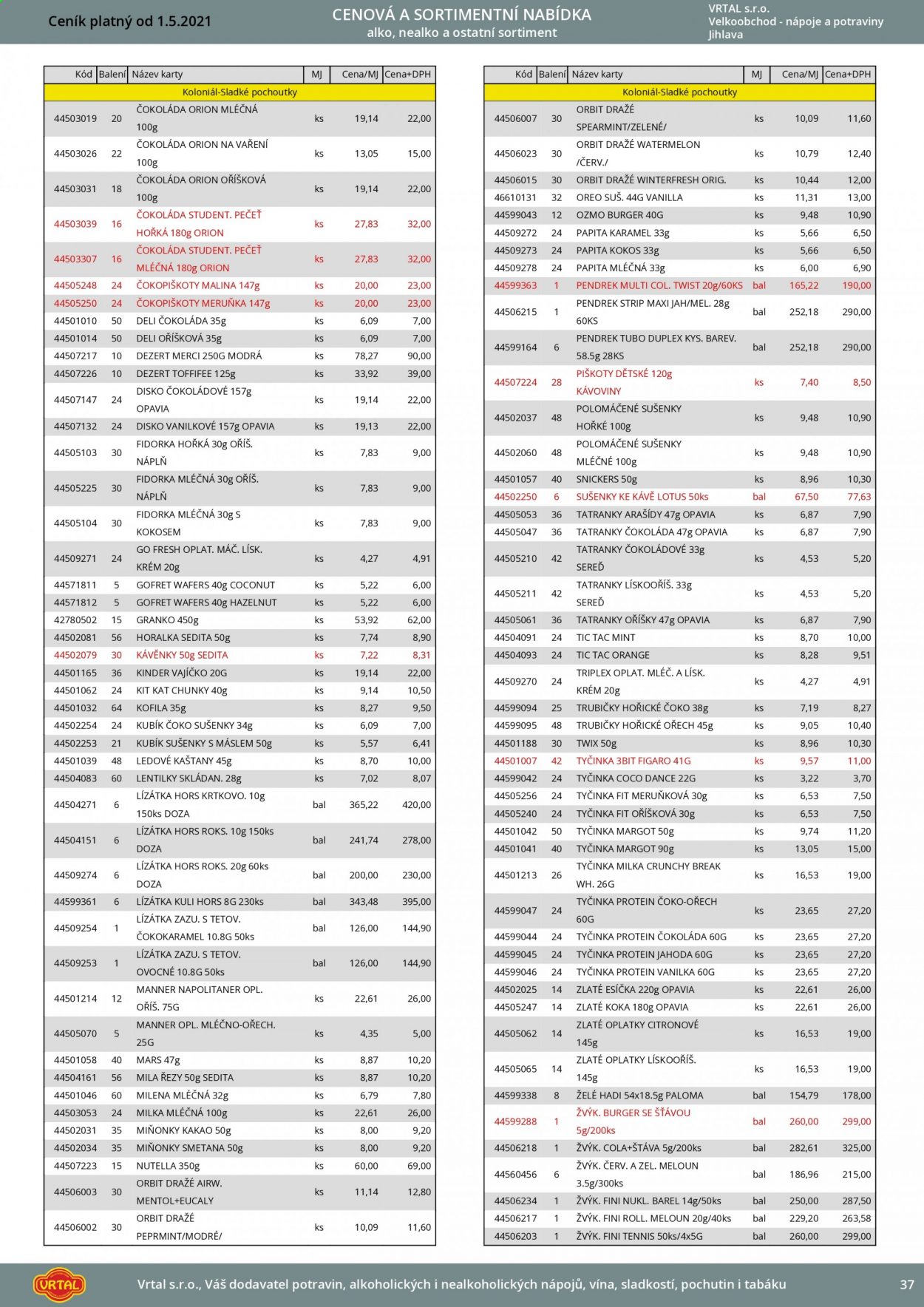 Leták Vrtal - 1.5.2021 - 31.5.2021. Strana 38