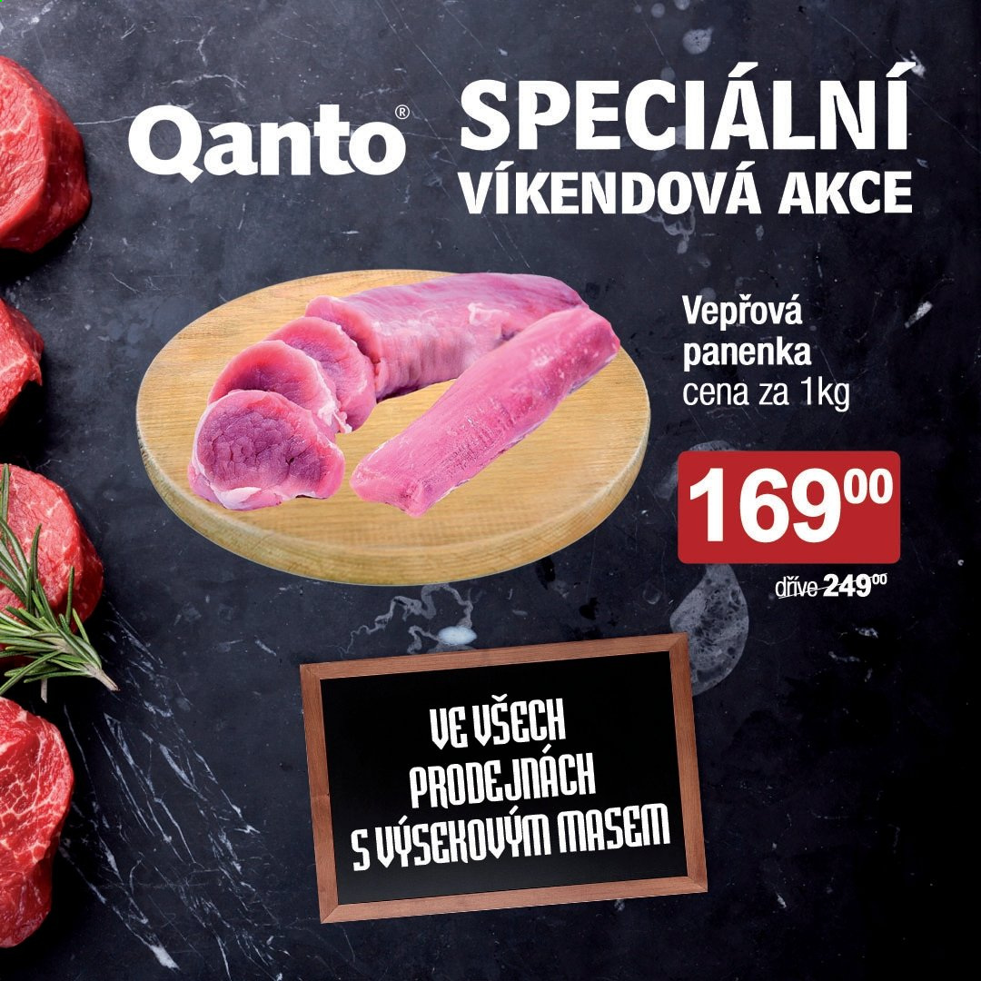 thumbnail - Leták Qanto market - 7.5.2021 - 9.5.2021 - Produkty v akci - vepřová panenka. Strana 1.