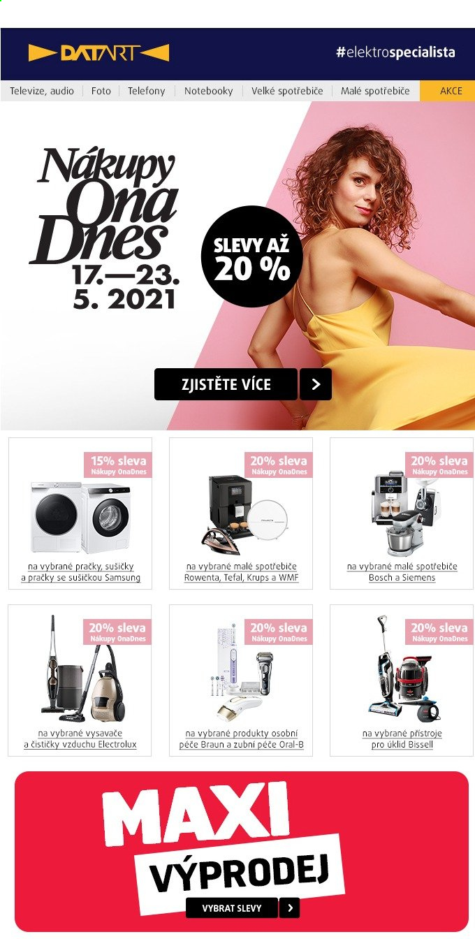 Leták DATART - 17.5.2021 - 23.5.2021. Strana 1