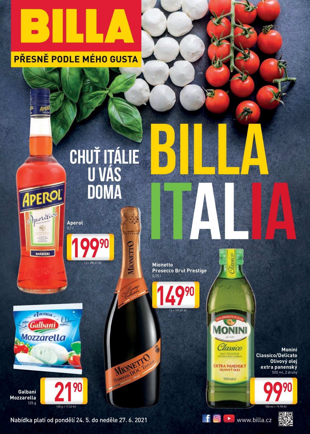Leták BILLA - 24.5.2021 - 27.6.2021. Strana 1