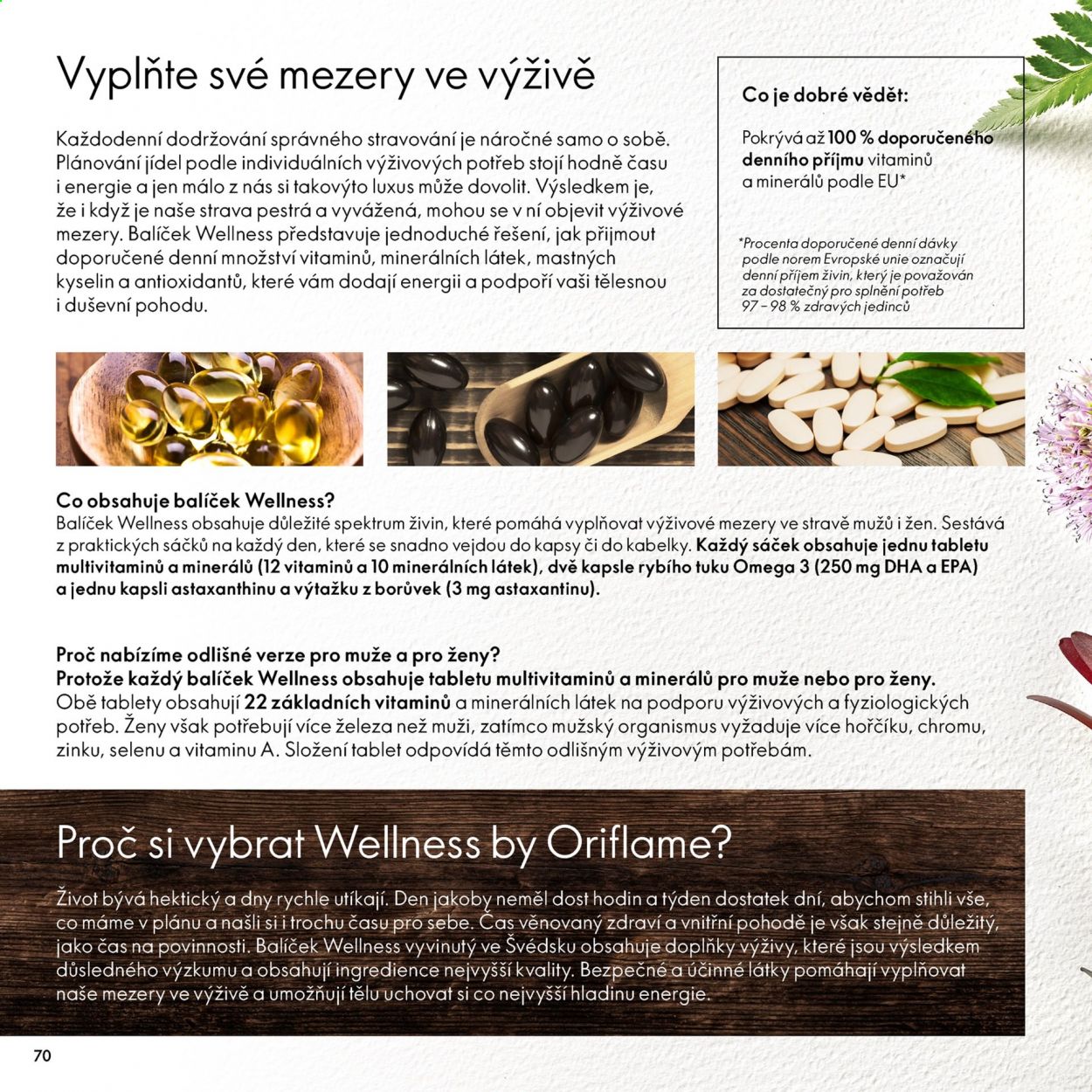 thumbnail - Leták ORIFLAME - 25.5.2021 - 14.6.2021 - Produkty v akci - kapsle, Oriflame, omega 3, Spektrum. Strana 70.